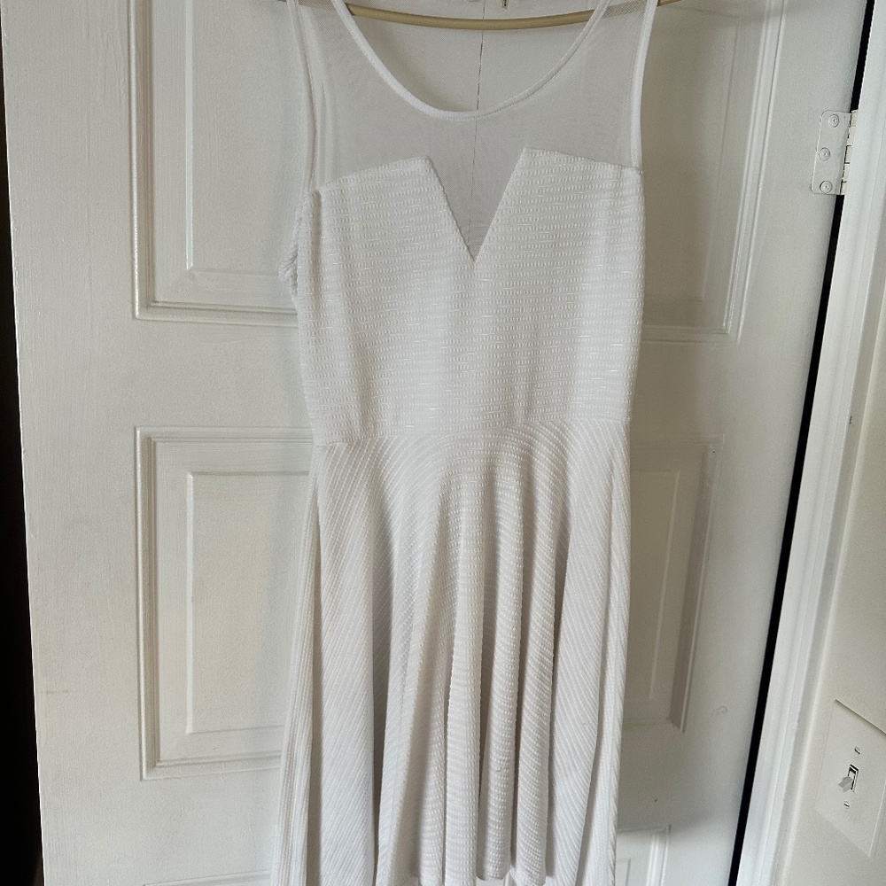 Kiera White Mesh Back Dress